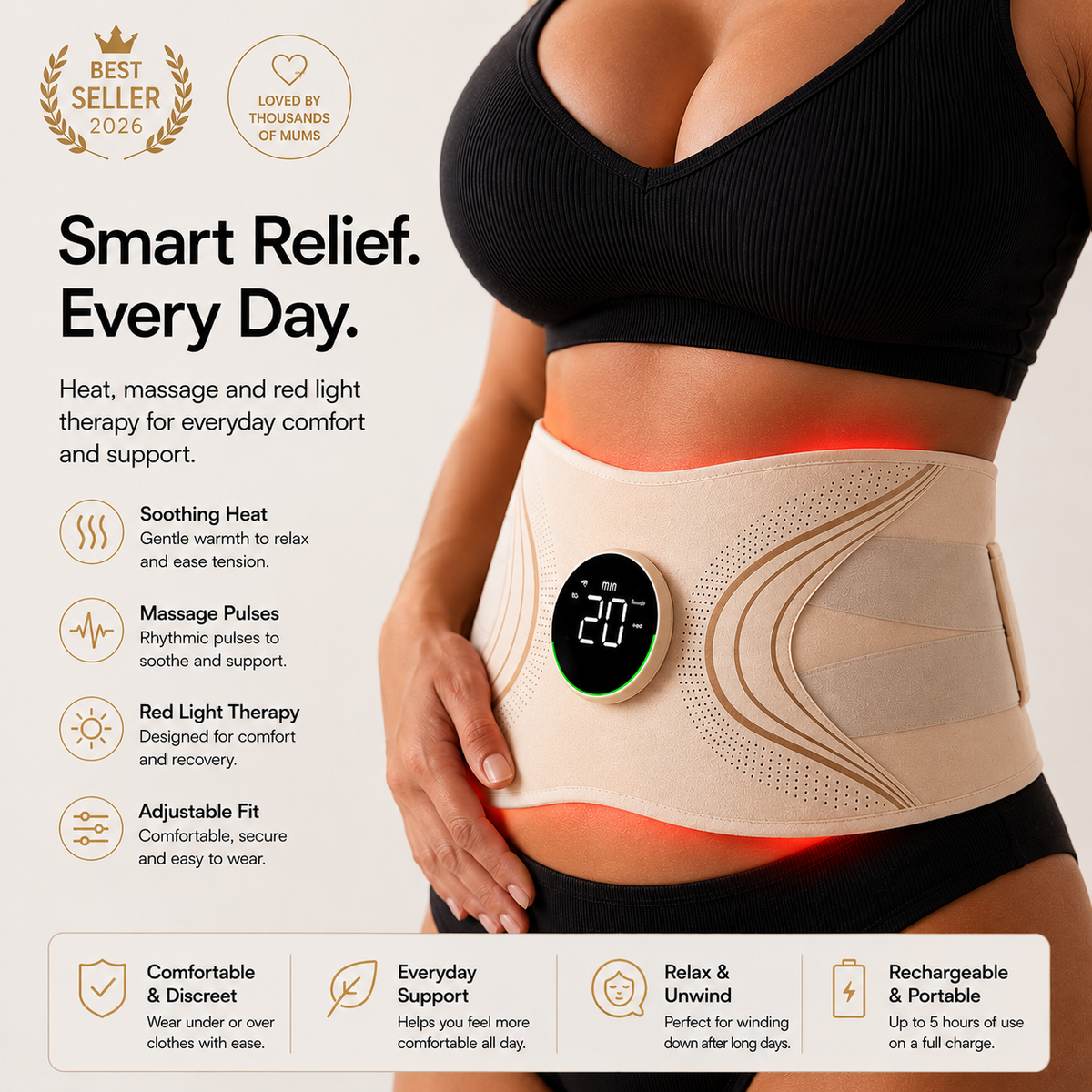 Heat & Massage Recovery Belt