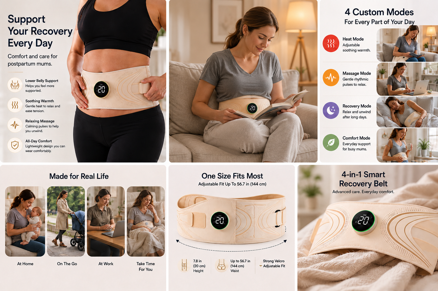 Heat & Massage Recovery Belt
